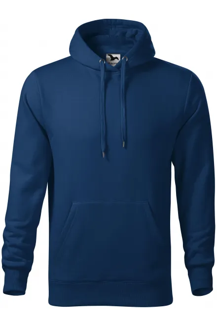 Sweat homme à capuche sans zip - bleu nuit, S