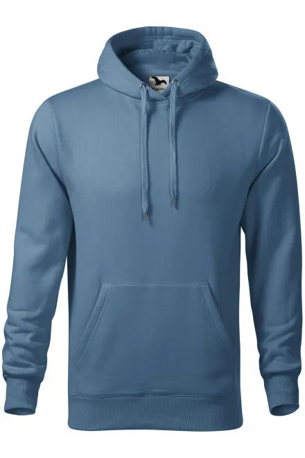 Sweat homme à capuche sans zip - denim, S