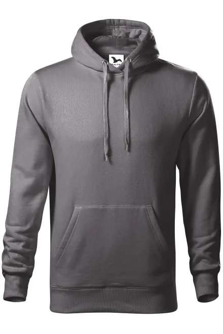 Sweat homme à capuche sans zip - gris acier, S
