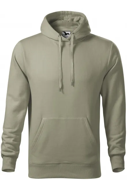 Sweat homme à capuche sans zip - kaki brillant, S