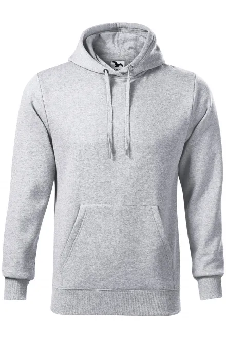 Sweat homme à capuche sans zip - marbre gris clair, S