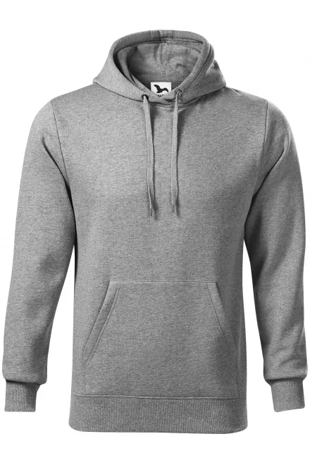 Sweat homme à capuche sans zip - marbre gris foncé, S