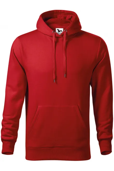Sweat homme à capuche sans zip - rouge, S