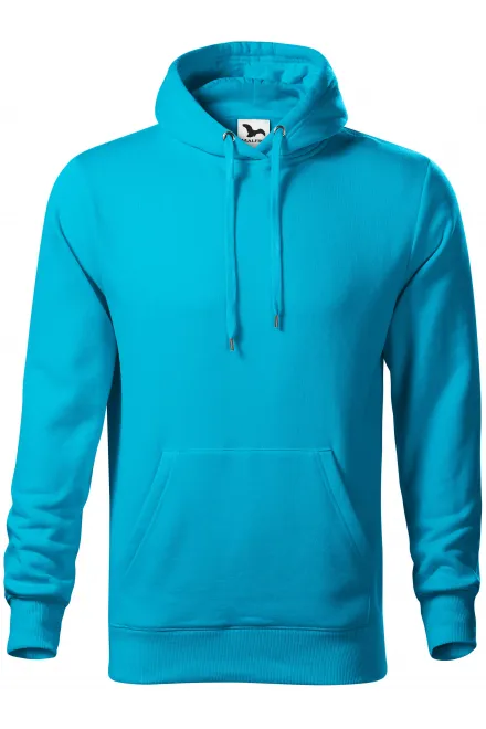 Sweat homme à capuche sans zip - turquoise, S