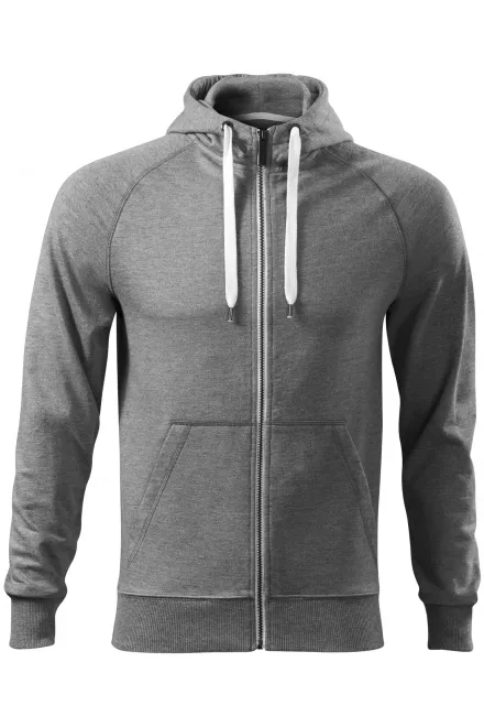 Sweat homme contrasté à capuche - marbre gris foncé, S
