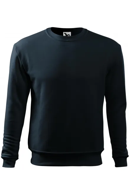 Sweat-shirt homme/enfant sur la tête, sans capuche - bleu foncé, M