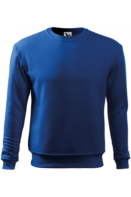 Sweat-shirt homme/enfant sur la tête, sans capuche - bleu royal, M