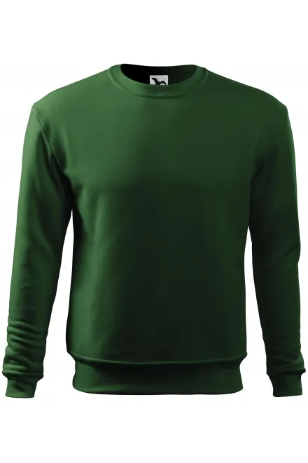 Sweat-shirt homme/enfant sur la tête, sans capuche - bouteille verte, M