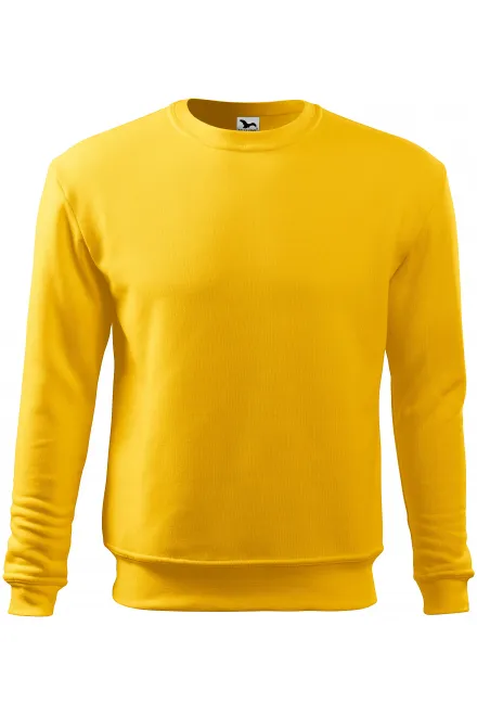 Sweat-shirt homme/enfant sur la tête, sans capuche - jaune, M