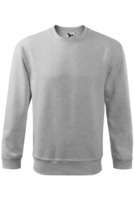 Sweat-shirt homme/enfant sur la tête, sans capuche - marbre gris clair, M