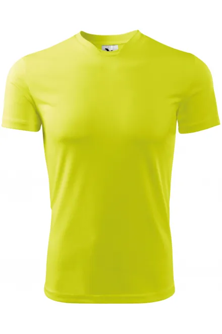 T-shirt à encolure asymétrique - jaune fluo, XL