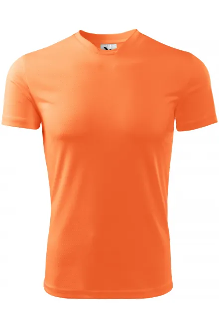 T-shirt à encolure asymétrique - néon mandarin, XL