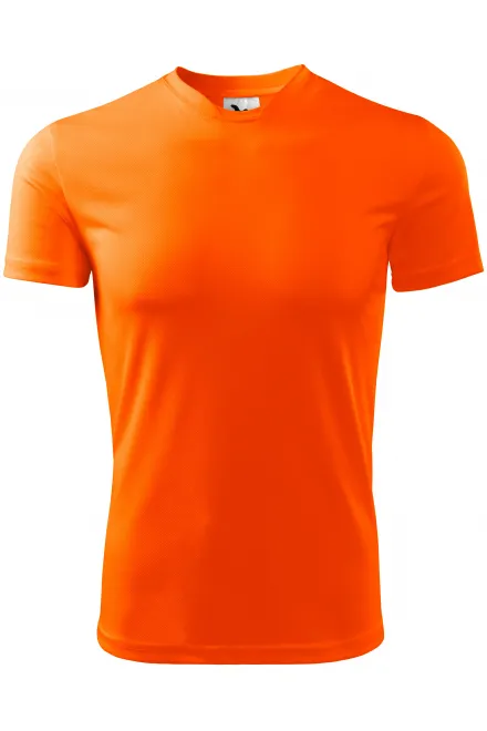 T-shirt à encolure asymétrique - orange fluo, XL