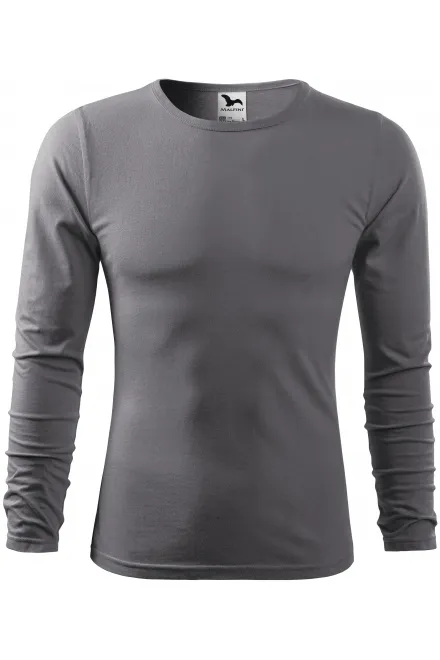 T-shirt à manches longues pour hommes - gris acier, L