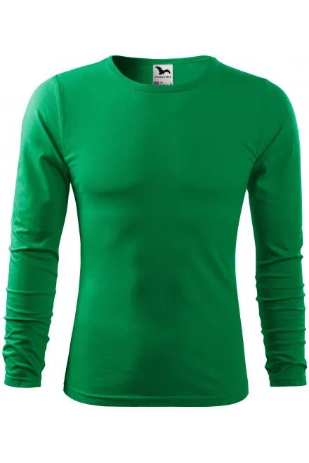 T-shirt à manches longues pour hommes - herbe verte, L