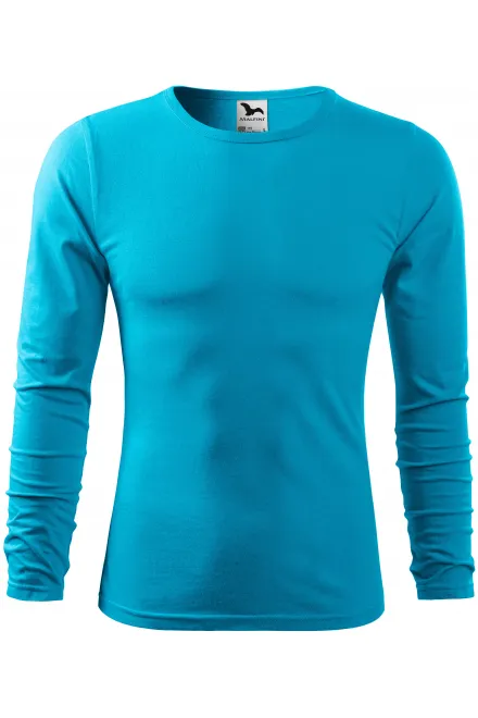 T-shirt à manches longues pour hommes - turquoise, L