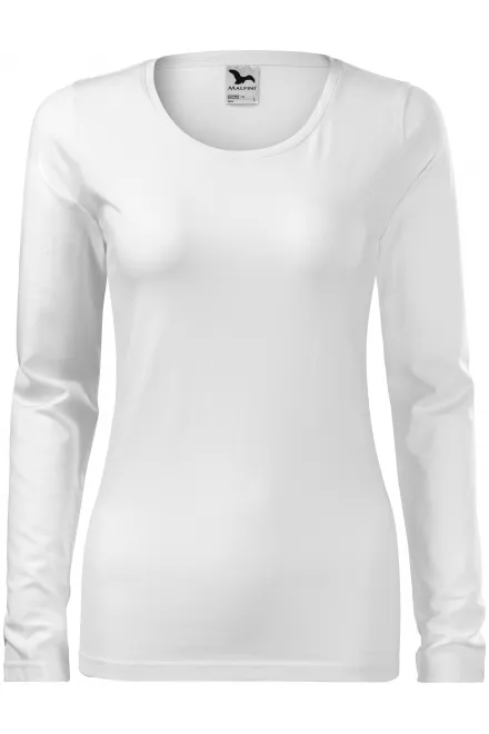 T-shirt ajusté à manches longues pour femme - blanche, M