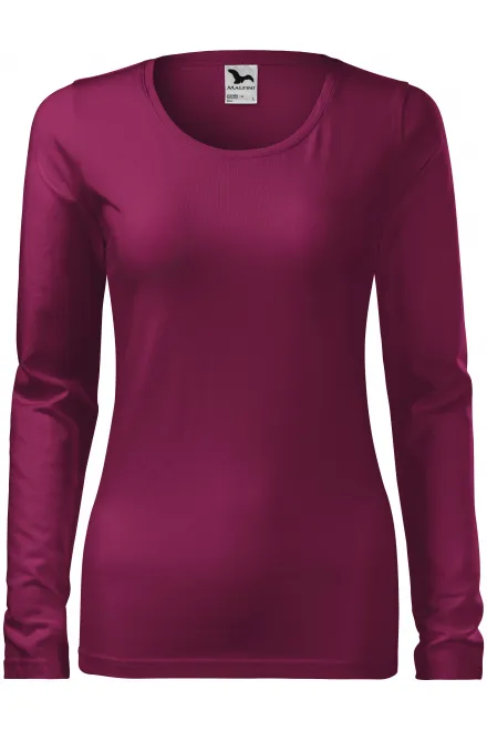 T-shirt ajusté à manches longues pour femme - fuchsia, M
