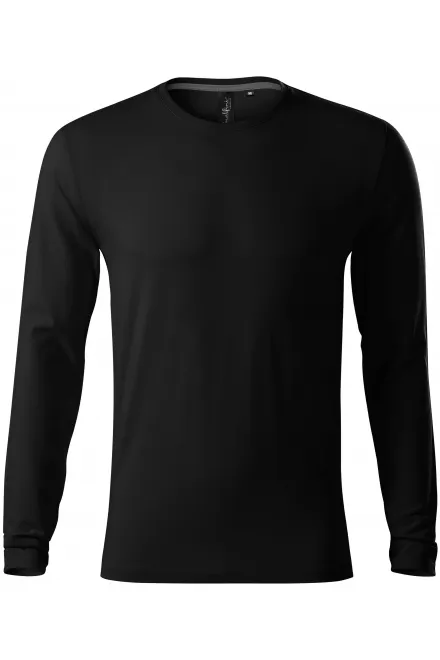 T-shirt ajusté à manches longues pour hommes - noir, L