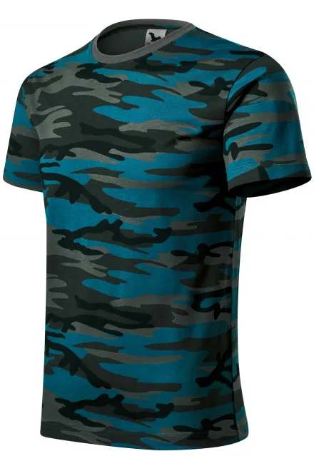 T-shirt camouflage, camouflage bleu