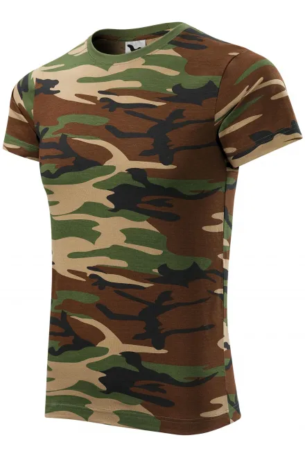 T-shirt camouflage, camouflage marron