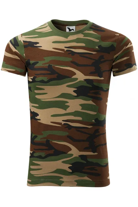 T-shirt camouflage - camouflage marron, M