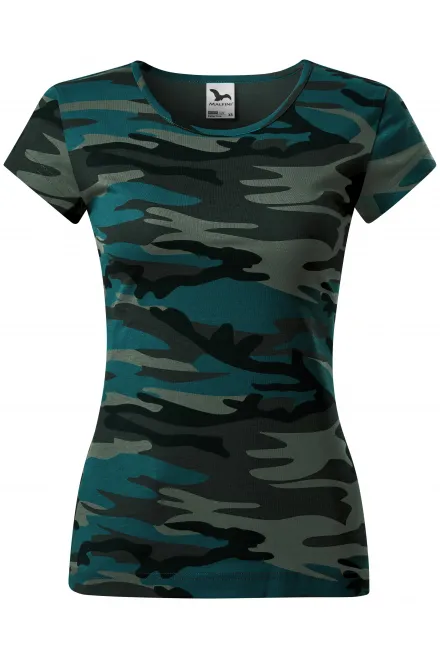 T-shirt camouflage femme - camouflage bleu, S