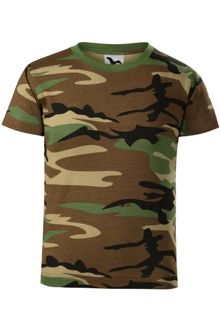 T-shirt camouflage pour enfants - camouflage marron, 110 cm / 4 ans