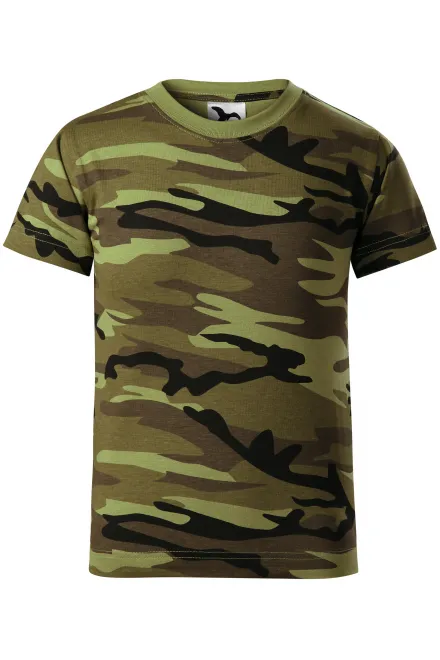 T-shirt camouflage pour enfants - camouflage vert, 110 cm / 4 ans