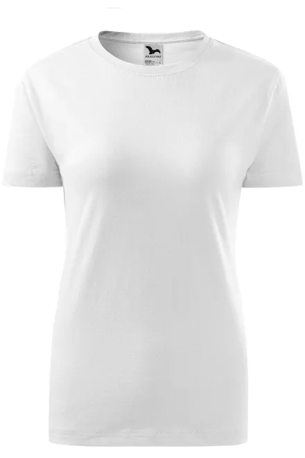 T-shirt classique pour femme - blanche, XS