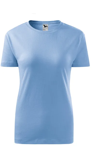T-shirt classique pour femme - bleu ciel, XS