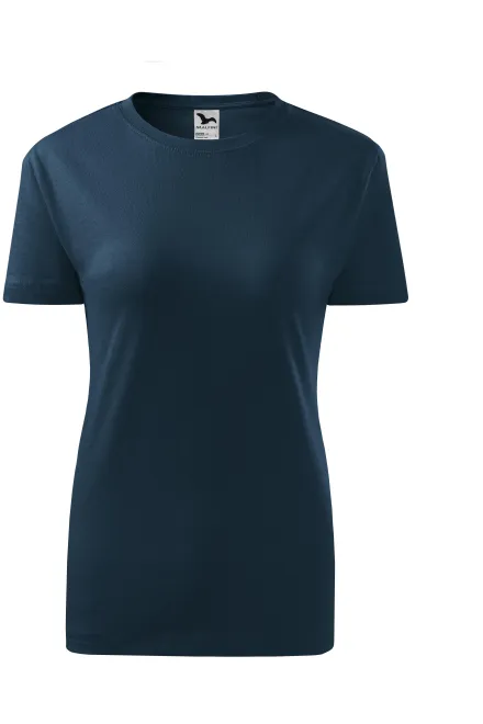 T-shirt classique pour femme - bleu foncé, XS
