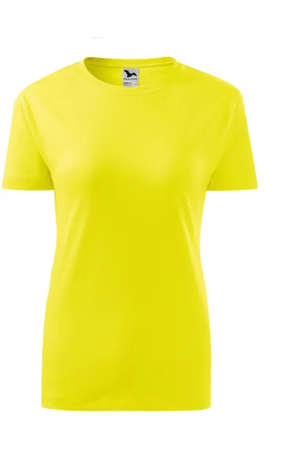 T-shirt classique pour femme - jaune citron, XS
