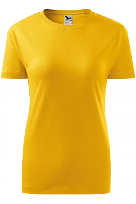 T-shirt classique pour femme - jaune, XS