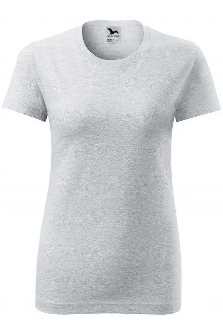 T-shirt classique pour femme - marbre gris clair, XS