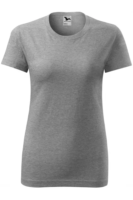 T-shirt classique pour femme - marbre gris foncé, XS