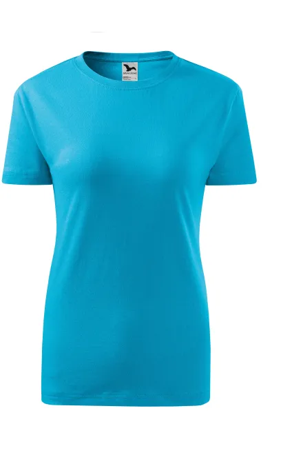 T-shirt classique pour femme - turquoise, XS
