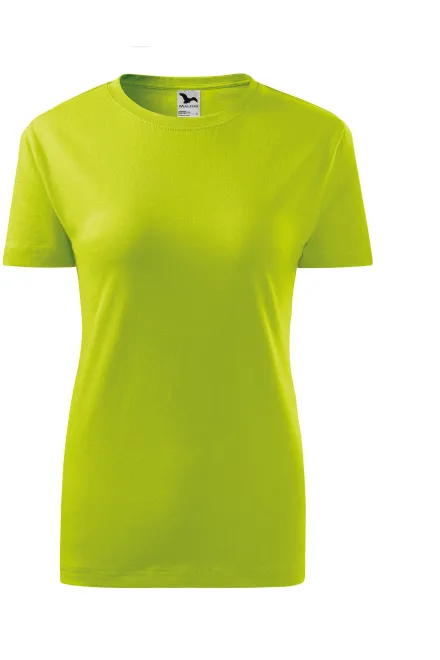 T-shirt classique pour femme - vert citron, XS