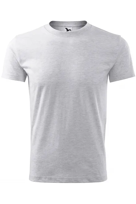 T-shirt classique pour hommes - marbre gris clair, S