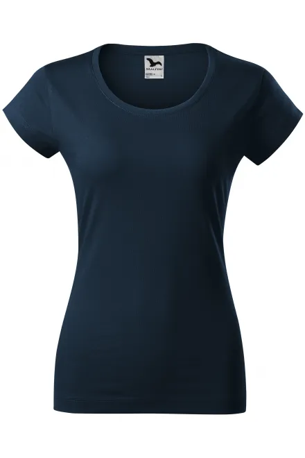 T-shirt coupe slim femme à encolure ronde - bleu foncé, 2XL