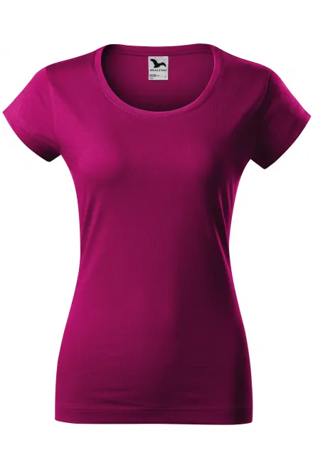 T-shirt coupe slim femme à encolure ronde - fuchsia, 2XL