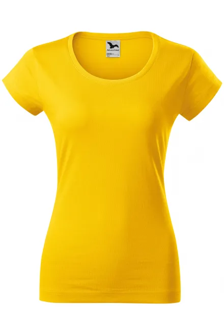 T-shirt coupe slim femme à encolure ronde - jaune, 2XL