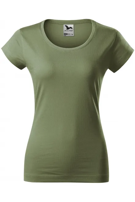 T-shirt coupe slim femme à encolure ronde - khaki, 2XL