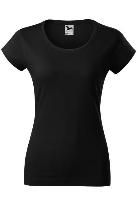 T-shirt coupe slim femme à encolure ronde - noir, 2XL