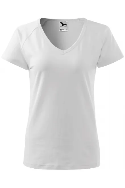 T-shirt coupe slim femme à manches raglan - blanche, M