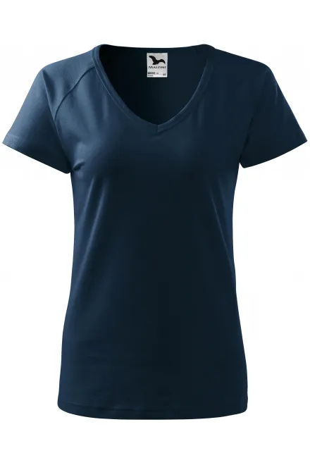 T-shirt coupe slim femme à manches raglan - bleu foncé, M