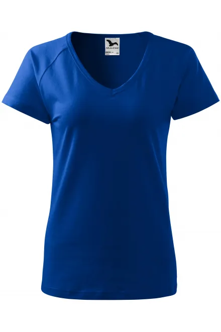 T-shirt coupe slim femme à manches raglan - bleu royal, M