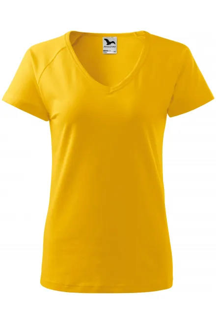 T-shirt coupe slim femme à manches raglan - jaune, M
