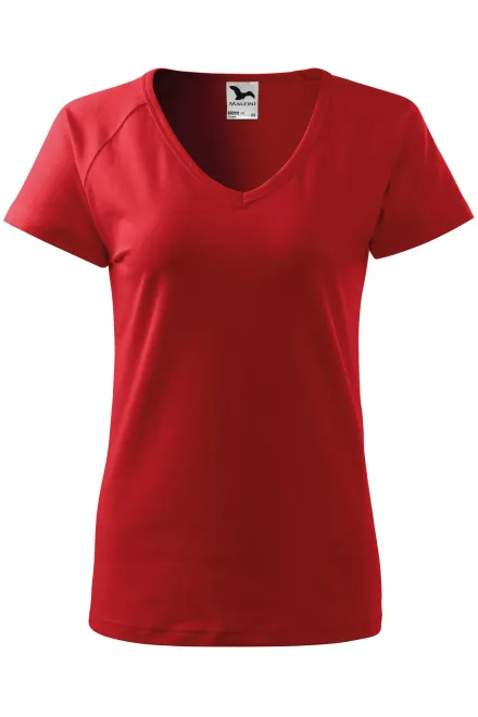 T-shirt coupe slim femme à manches raglan - rouge, M
