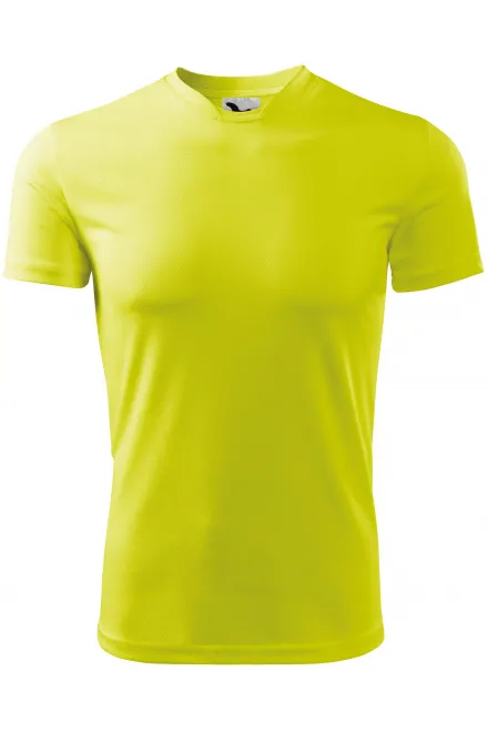 T-shirt de sport pour enfants - jaune fluo, 158 cm / 12 ans